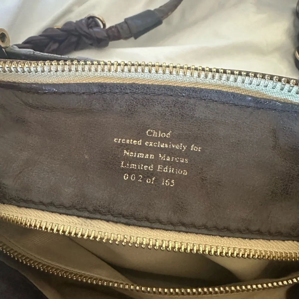 Chloe Textured Brown Shoulder Bag - Picture 2 of 10